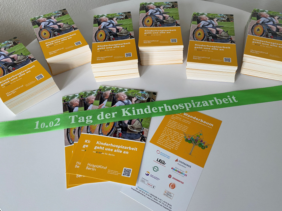 Flyer zum Wandersymbol der Kinder- und Jugendhospizarbeit in Berlin