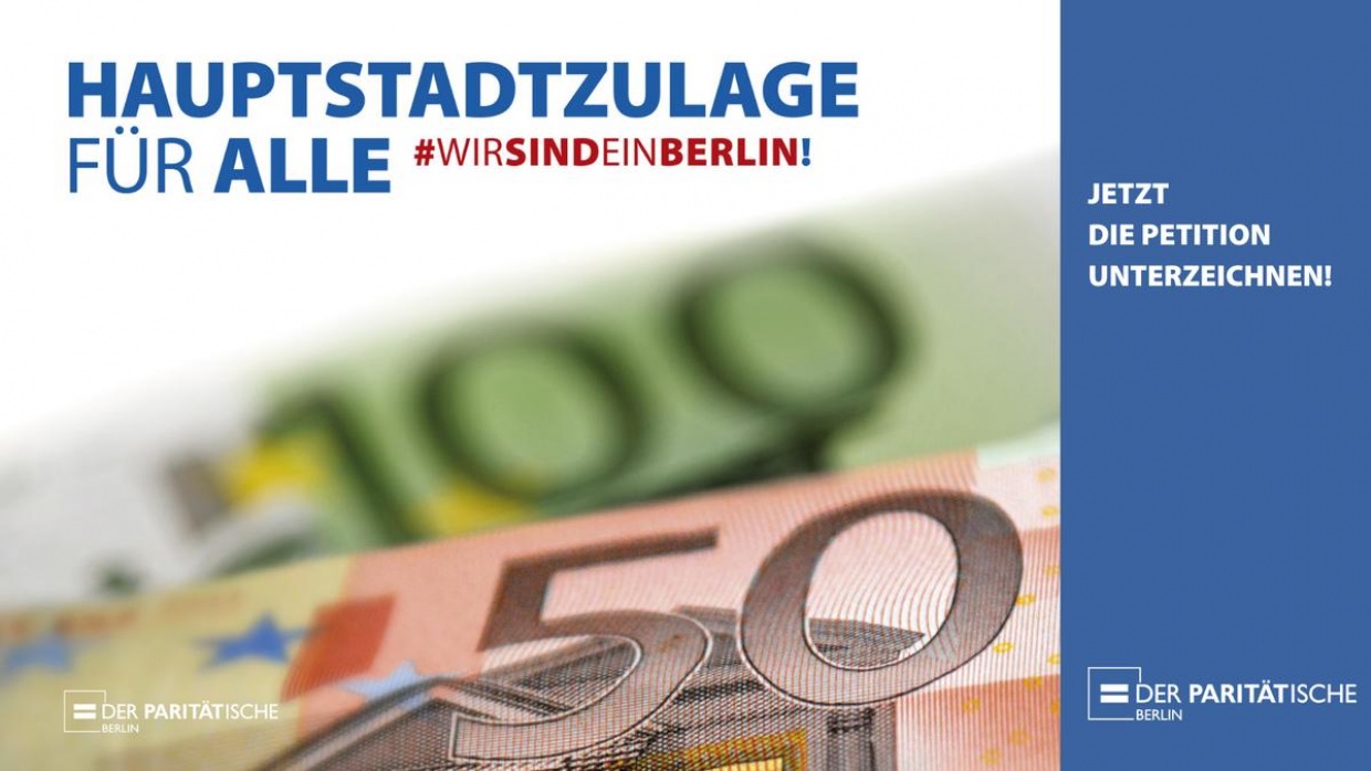 #HauptstadtzulageFürAlle - Damit wir alle gute soziale Arbeit für Berlin leisten können!